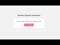 Random Quote Generator with HTML CSS and JavaScript Step-by-Step Guide