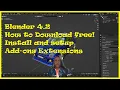 Blender 4 2 Tutorial for Beginners How to Download Free Install Setup Extensions Add-ons