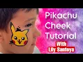 Pikachu cheek art face painting design
