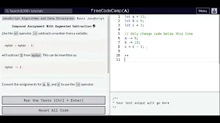 Lesson 22 Basic JavaScript Compound Assignment With Augmented Subtraction