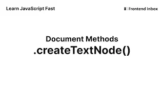 createTextNode - Document Methods