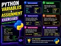 Python Variables and Assignment Exercises for Beginners Practice Master Python