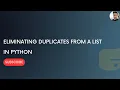 Eliminating duplicate values in a List Dictionaries Python programming