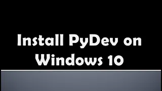 PyDev Installation and Setting Python Interpreter in Eclipse
