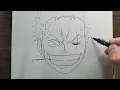 Start nowHow to Draw Zoro from One Piece Step by Step || Easy Anime Drawing || Roronoa Zoro Sketch