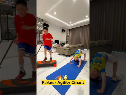 Partner Agility Circuit to move and run Faster ⚡️ #shorts #speedandagility #exercise