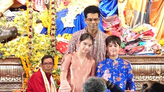 Karan Johar Lights Up Durga Puja with Yash and Roohi in Traditional Best!