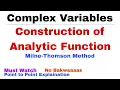 6 Construction of Analytic Function Milne Thomson Method Complete Concept