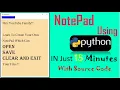 How to Create NotePad Using Python Hindi Binary Dcoder
