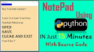 How to Create NotePad Using Python Hindi Binary Dcoder