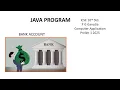 Java Program for Bank Account ICSE 10th Std