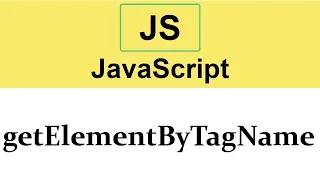 getElementByTagName method in JavaScript