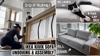 I put together the 183lb KIVIK SOFA on my own Ikea Orrsta Light Gray Unboxing Assembly 2022 800