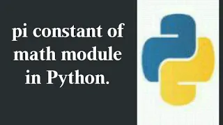 pi constant of math module in python