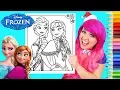 Coloring Frozen Elsa Anna Coloring Book Page Prismacolor Colored Pencils KiMMi THE CLOWN