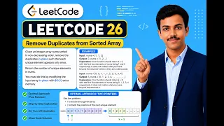 LeetCode 26 Remove Duplicates from Sorted Array Two Pointer Approach Explained