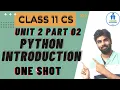 Class 11 computer science cs Unit 2 Introduction to python Getting Started with python Chapter 5