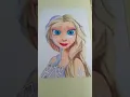 I draw the character Elsa in the movie Frozen 2