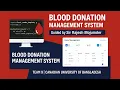 Blood Donation Management System Python Flask Final Project Canadian University of Bangladesh