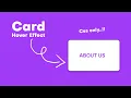 Card Hover Effect Using Css Css About Us Card Hover Effect Css Hover Effects Html Css