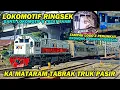 Download Lagu TABRAK TRUK \u0026 LOKOMOTIF RINGSEK!! Kereta Api Mataram Telat 4 Jam Efek Tabrak Truk Pasir di Indramayu