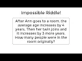 Seemingly Impossible Number Of People In The Room Puzzle