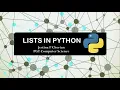 Lists In Python Part 1 Creating Accessing List Elements