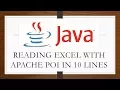 Reading Excel using Apache POI in Java Just 10 Lines