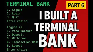I Built a Terminal-Based Bank in Python Beginner Python Project Part 6
