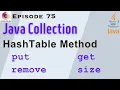 Hash Table Method HashTable In Java put get remove size