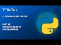 01 Introduction to Python programming language for kids