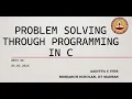 NPTEL C Programming Live Session 6 05 03 2024