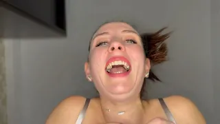 asmr close up coughing and spitting sounds
