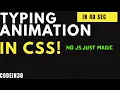 Create a Typing Animation in 2 minutes - Just HTML CSS