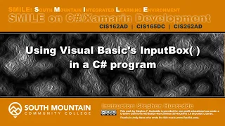 C Xamarin Cohort 04C - Using Visual Basic s InputBox