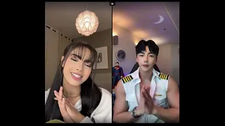 هيام كيست مع شباب كوريين واحد منهم عضلات الجسم تقول ممكن تسكر زرار القميص 