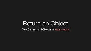 C Passing and Returning Objects to Functions