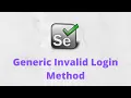 One test method for all invalid login types
