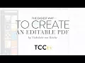 How to make your PDF Editable