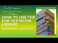 Using the EOP Textbook Library
