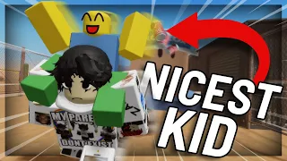 i met the nicest kid in evade roblox vc funny moments