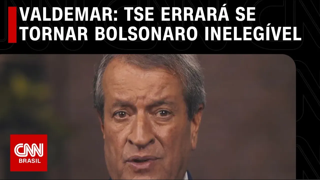 Valdemar, presidente do PL: TSE errará se tornar Bolsonaro inelegível | LIVE CNN