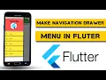 Flutter Tutorial How To Make Beautiful Material Navigation Drawer Menu Sidebar Menu Flutter SDK