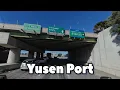 Yusen Port YTI terminal Driving in the ports of Los Angeles