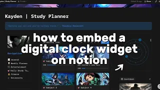 How to Embed a Digital Clock Widget Indify co Notion