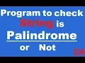 Program to check given String is palindrome or Not in C Net