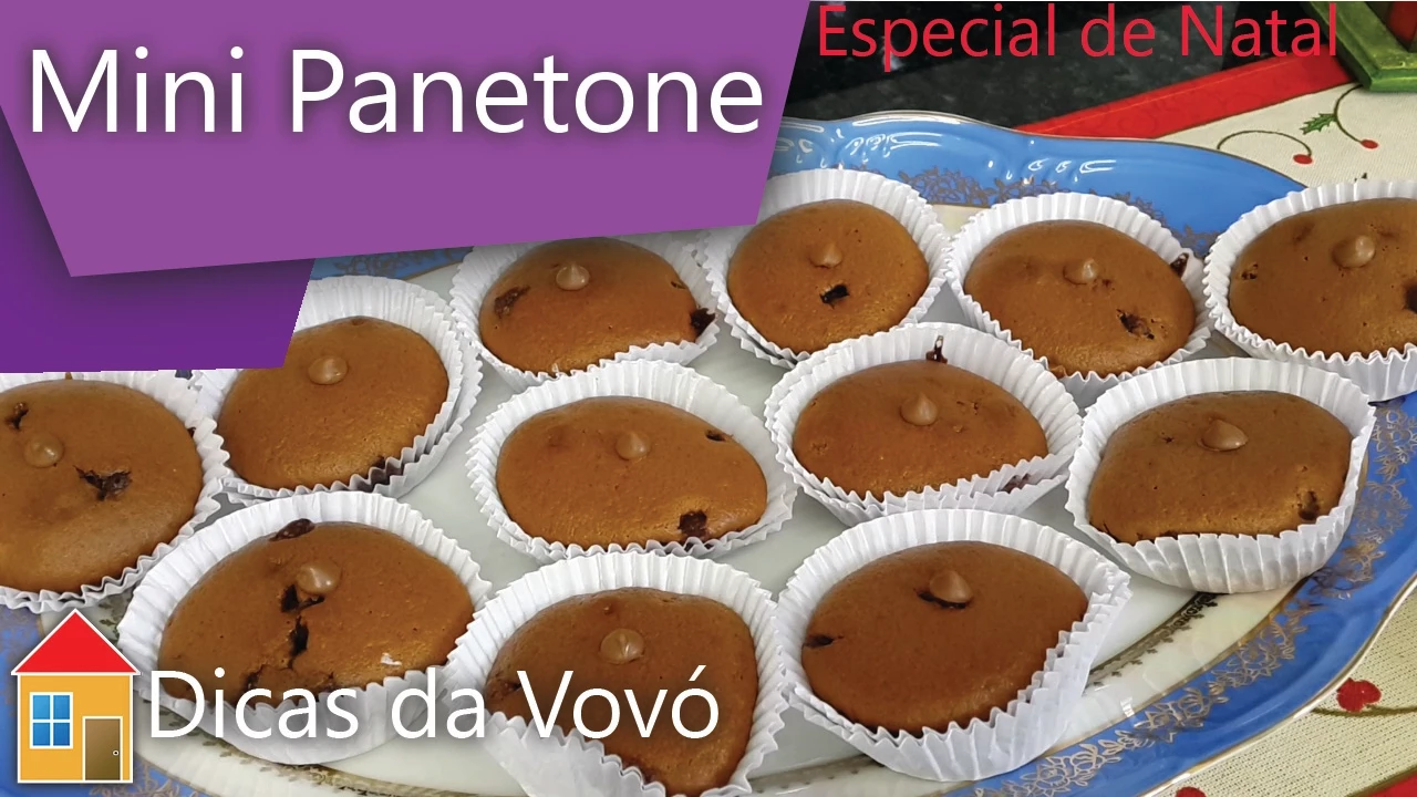 RECEITA MINI PANETONE (CUPCAKE, MUFFIN, BOLINHO DE NATAL) ESPECIAL DE NATAL #4 DICAS DA VOVÓ