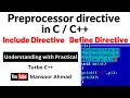 preprocessor directive in C include directive define directive preprocessor directives