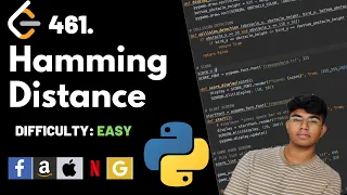 Hamming distance Leet code 461 Theory explained Python code July day 5 code challenge