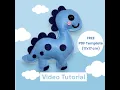 Make Your Own Felt Dino Plushie - 8-Min Tutorial Free PDF Pattern